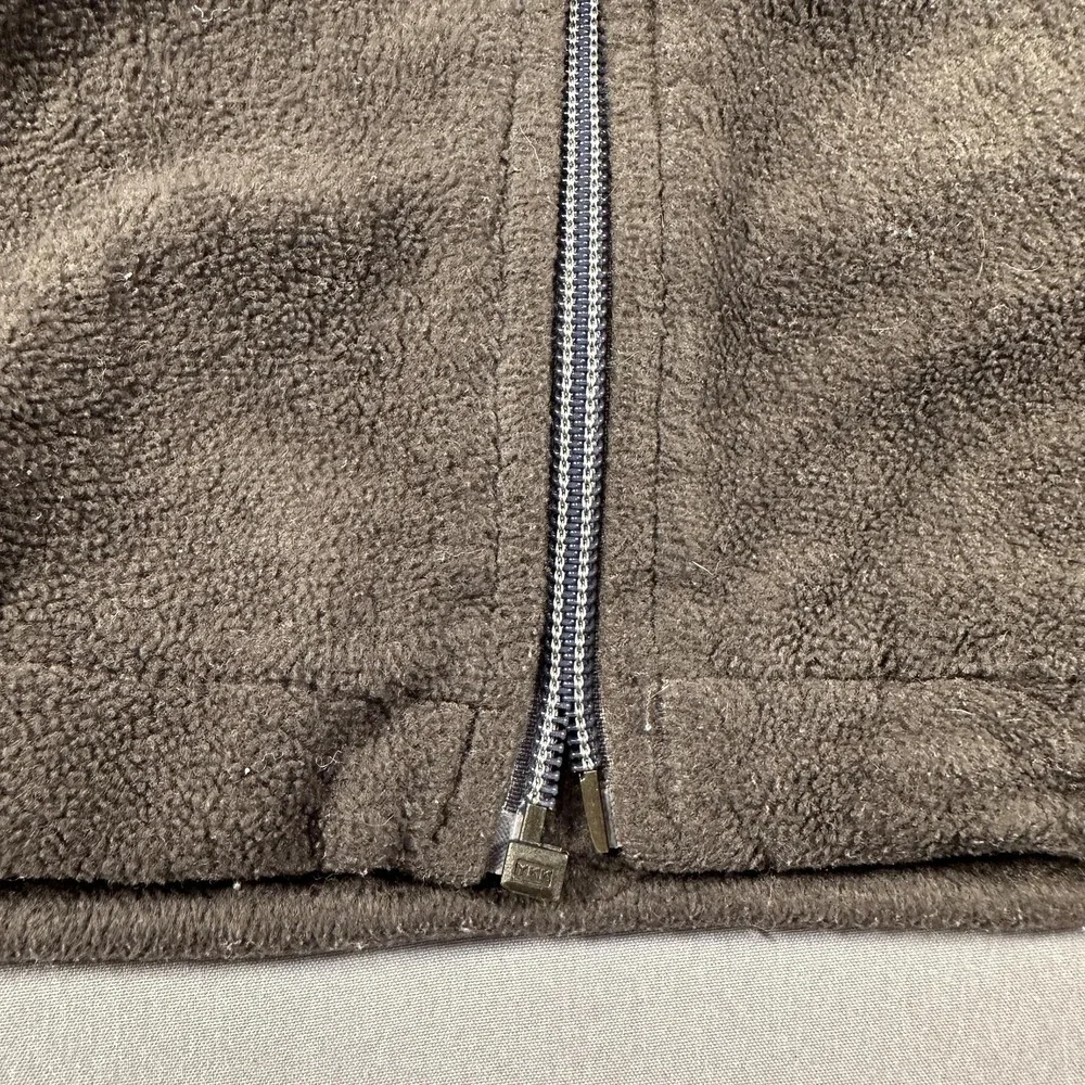 Columbia Jacket Mens Large Red Gray Fleece Full Zip Pockets Outdoor Hiking